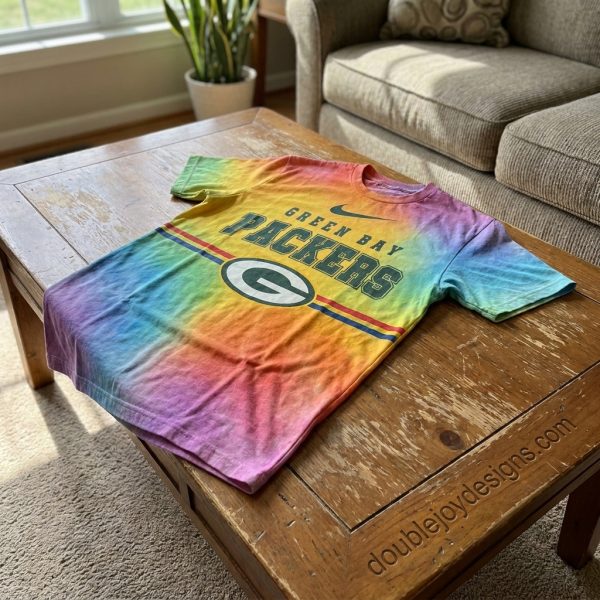 Green Bay Packers Pride Rainbow Tie Dye Human Beings Colors May Vary Graphic 3D T-Shirt