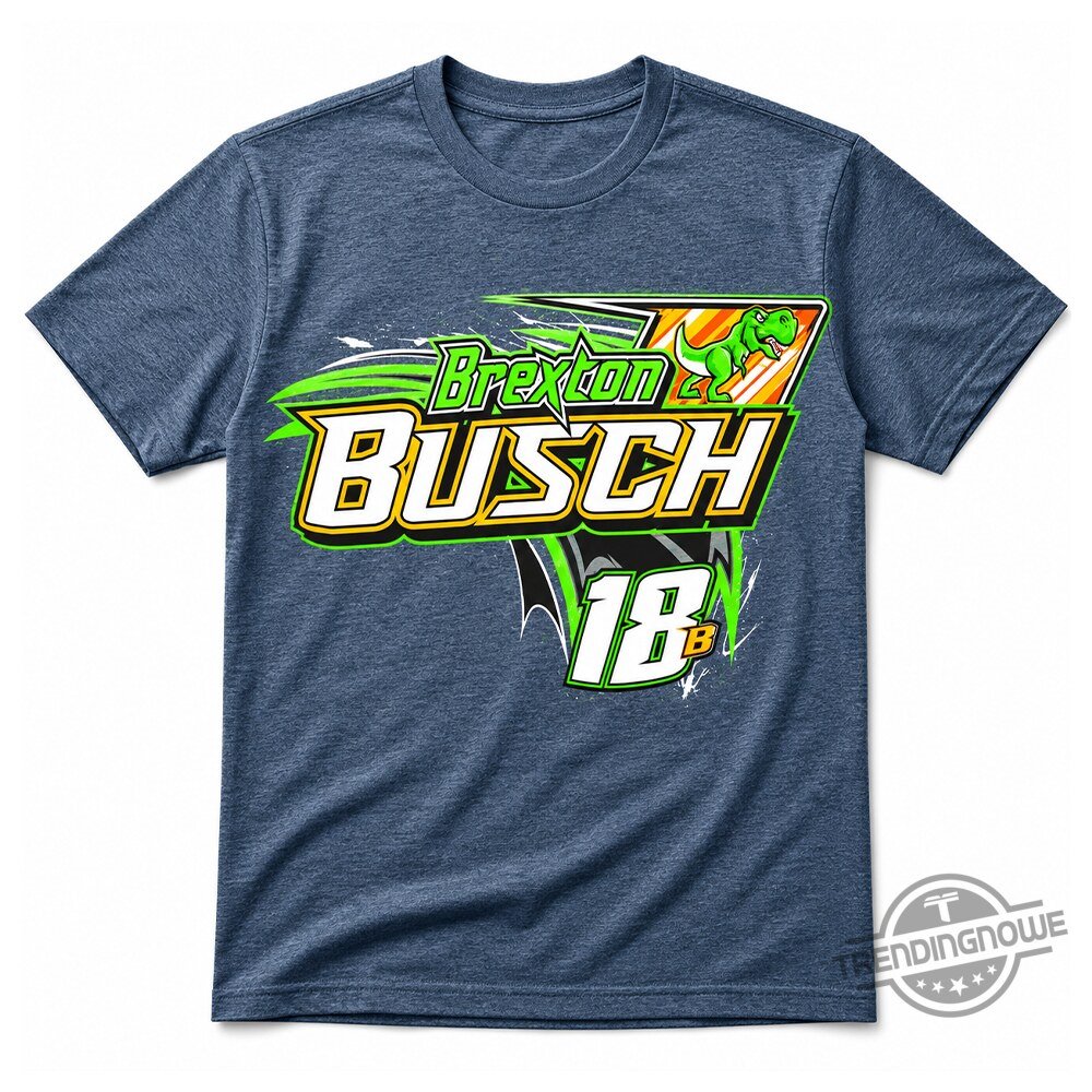 Chase Elliott Wearing Brexton Busch 18 Dinosaur NASCAR Racing Graphic T-Shirt Chase Elliott Wearing Brexton Busch 18 Dinosaur NASCAR Racing Graphic T-Shirt