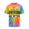 Green Bay Packers Pride Rainbow Tie Dye Human Beings Colors May Vary Graphic 3D T-Shirt