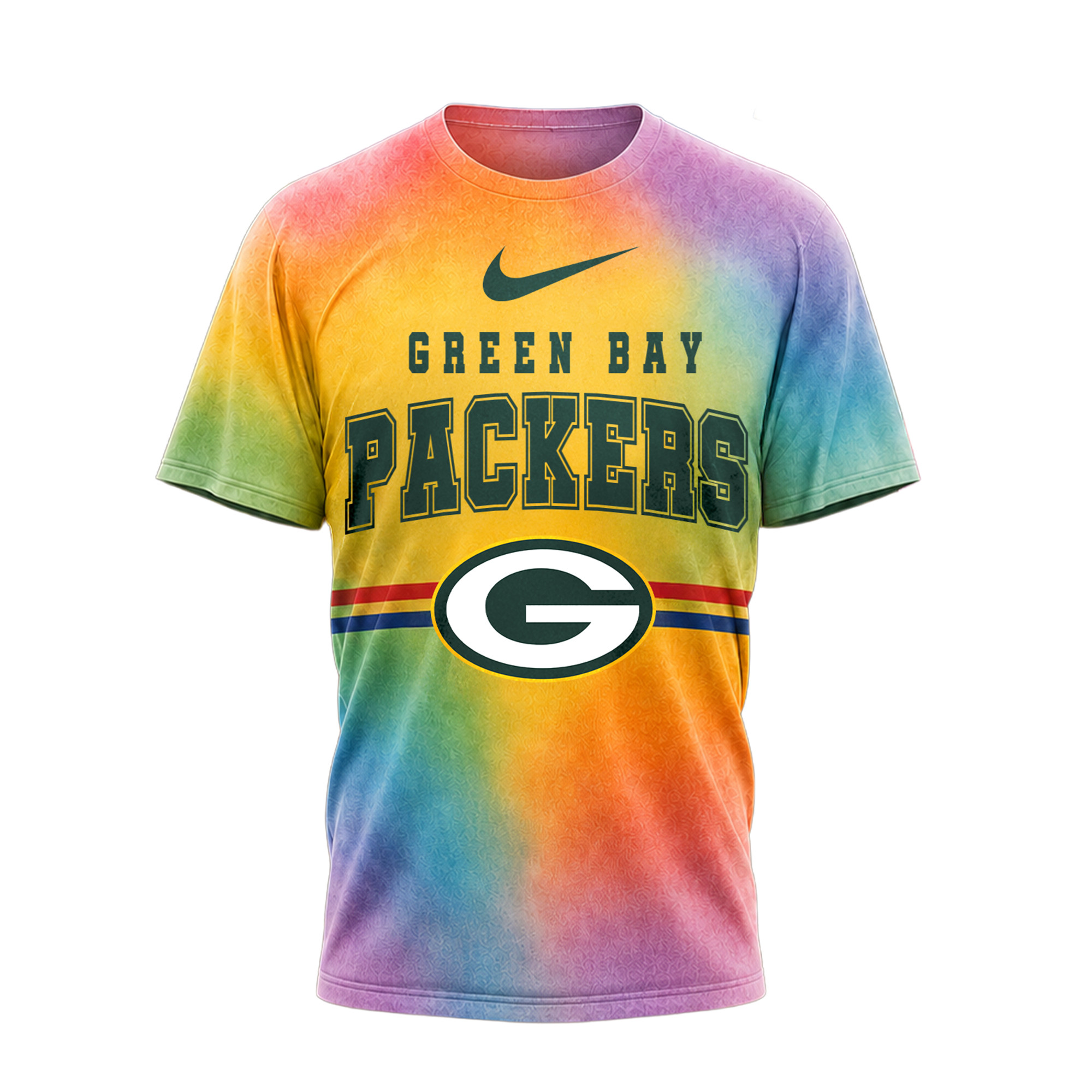 Green Bay Packers Pride Rainbow Tie Dye Human Beings Colors May Vary Graphic 3D T-Shirt Green Bay Packers Pride Rainbow Tie Dye Human Beings Colors May Vary Graphic 3D T-Shirt