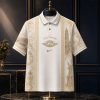 Real Madrid Air Dior Gold Baroque Luxury Premium Polo Shirt