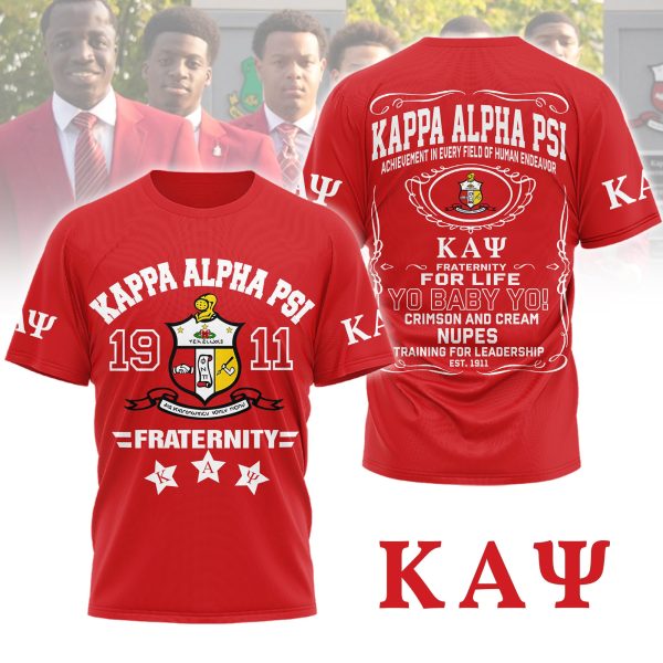 Kappa Alpha Psi Fraternity Est 1911 Crimson And Cream Nupes Premium Graphic T-Shirt