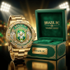Brazil FC World Cup 2026 Samba Glory Gold Luxury Stainless Steel Watch