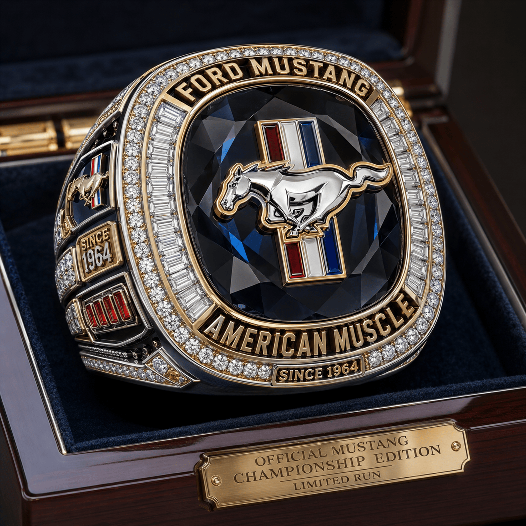 Ford Mustang American Muscle Since 1964 Premium Commemorative Championship Ring Ford Mustang American Muscle Since 1964 Premium Commemorative Championship Ring