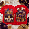 Crown Royal America 250 Years of Freedom Patriotic Whiskey Red 3D Graphic T-Shirt