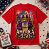 Crown Royal America 250 Years of Freedom Patriotic Whiskey Red 3D Graphic T-Shirt