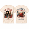 Heart Rock Band America 250th Anniversary 1776-2026 Patriotic Vintage Graphic T-Shirt