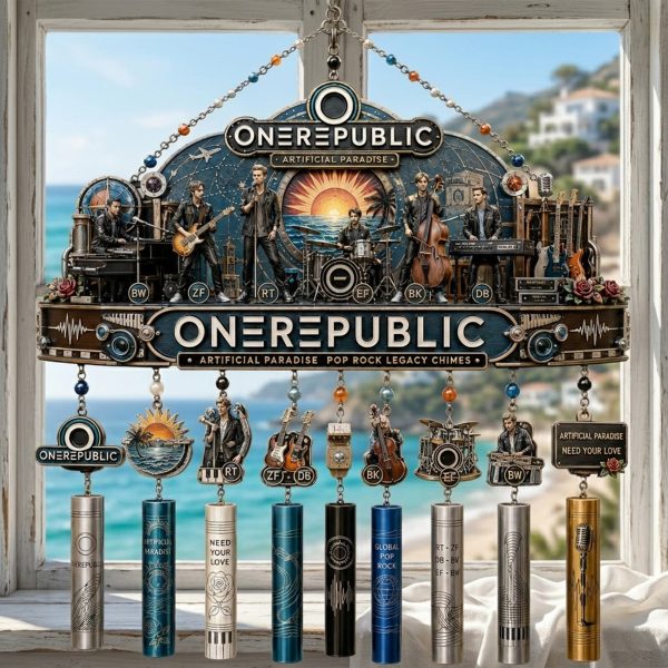 OneRepublic Artificial Paradise Commemorative Band Memorabilia Premium 3D Outdoor Garden Wind Chime