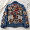 Alabama Crimson Tide Roll Tide Rhinestone National Champions Denim Jacket