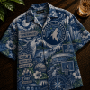 Minnesota Timberwolves Howling Wolf Tropical Print Hawaiian Shirt