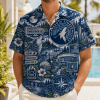 Minnesota Timberwolves Howling Wolf Tropical Print Hawaiian Shirt