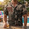 Vintage Horror Movie Slasher Villains Retro Sketch Halloween Hawaiian Shirt