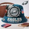 Philadelphia Eagles Personalized Custom Name NFL Torn Fabric Distressed 3D Bucket Hat