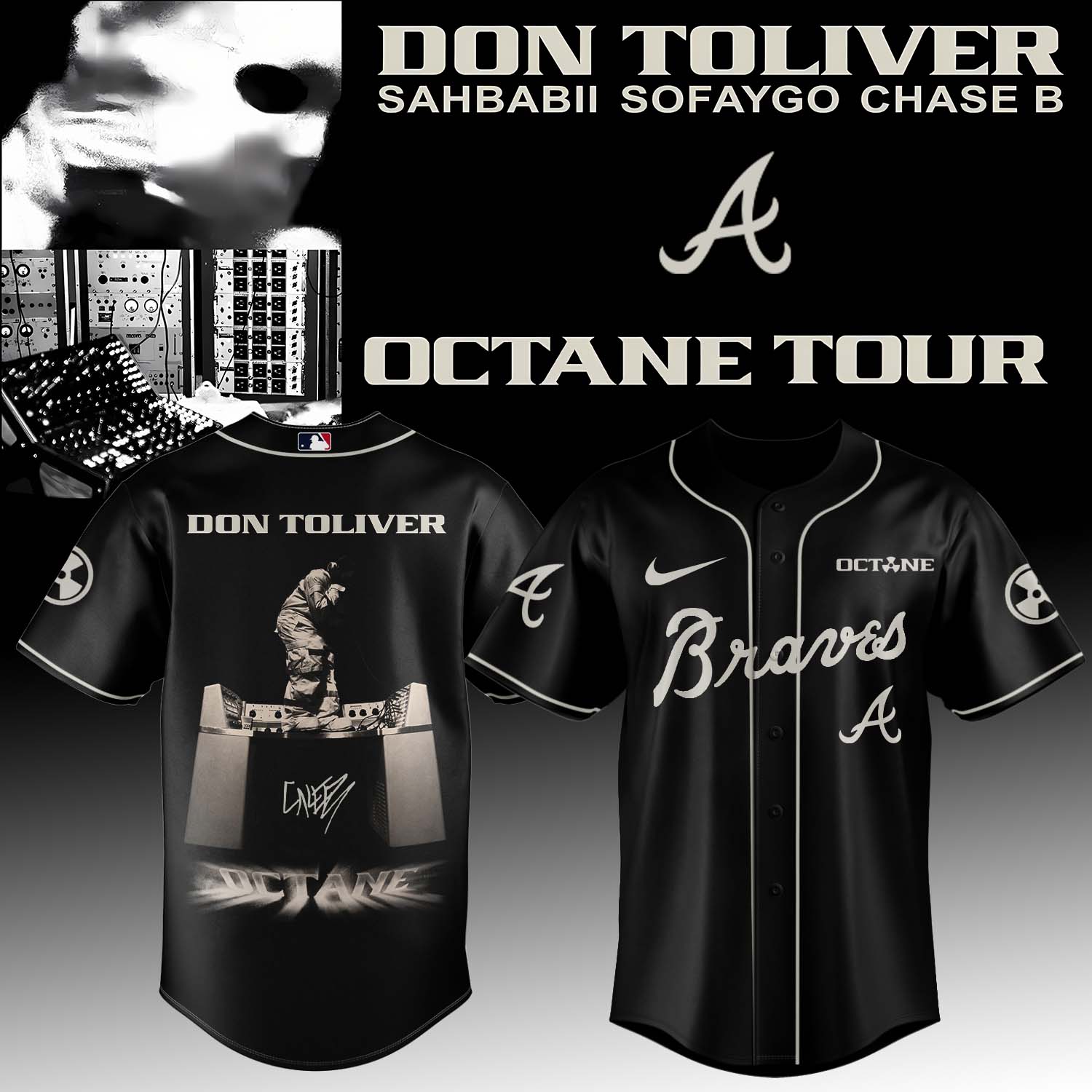 Don Toliver Octane Tour 2026 MLB Collaboration Limited Edition Black Baseball Jersey Don Toliver Octane Tour 2026 MLB Collaboration Limited Edition Black Baseball Jersey