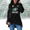 Saskatchewan Roughriders CFL Personalized Green Women's Asymmetric Cross Front Hoodie