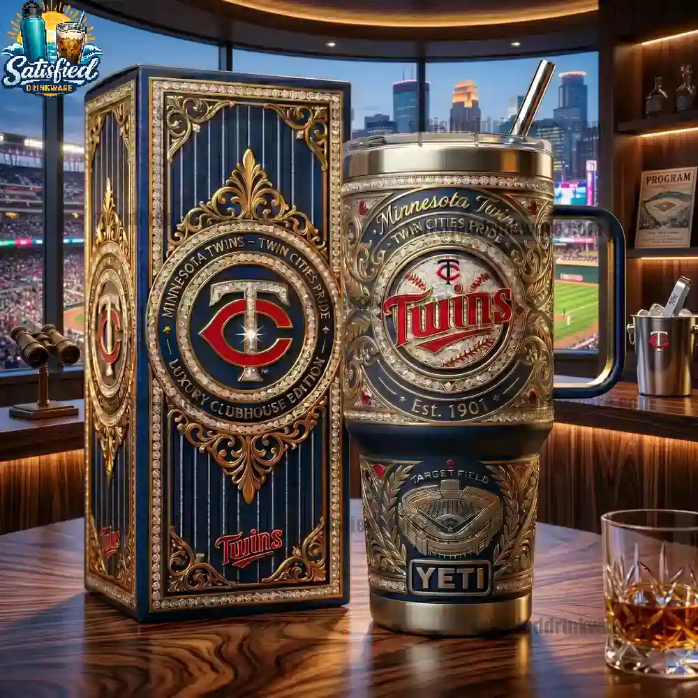Minnesota Twins Vintage Retro Ornate Stainless Steel Vacuum Insulated Tumbler Minnesota Twins Vintage Retro Ornate Stainless Steel Vacuum Insulated Tumbler