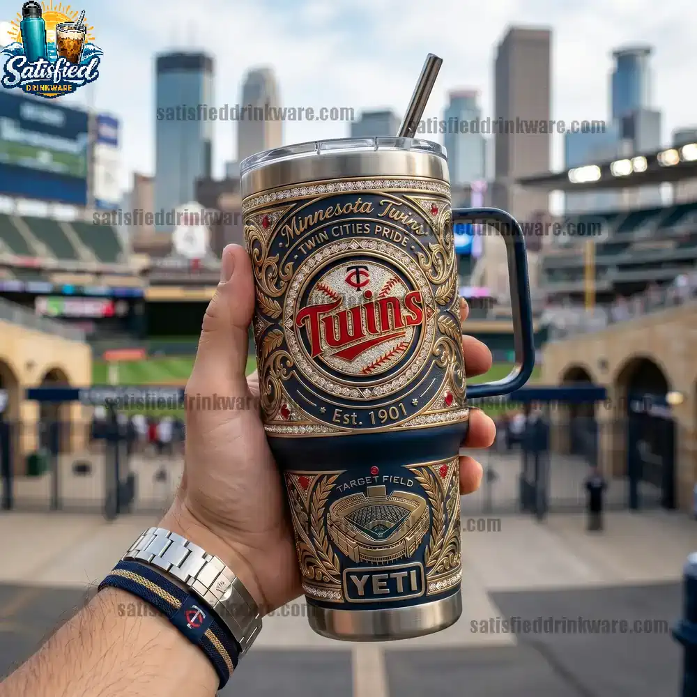 Minnesota Twins Vintage Retro Ornate Stainless Steel Vacuum Insulated Tumbler Minnesota Twins Vintage Retro Ornate Stainless Steel Vacuum Insulated Tumbler
