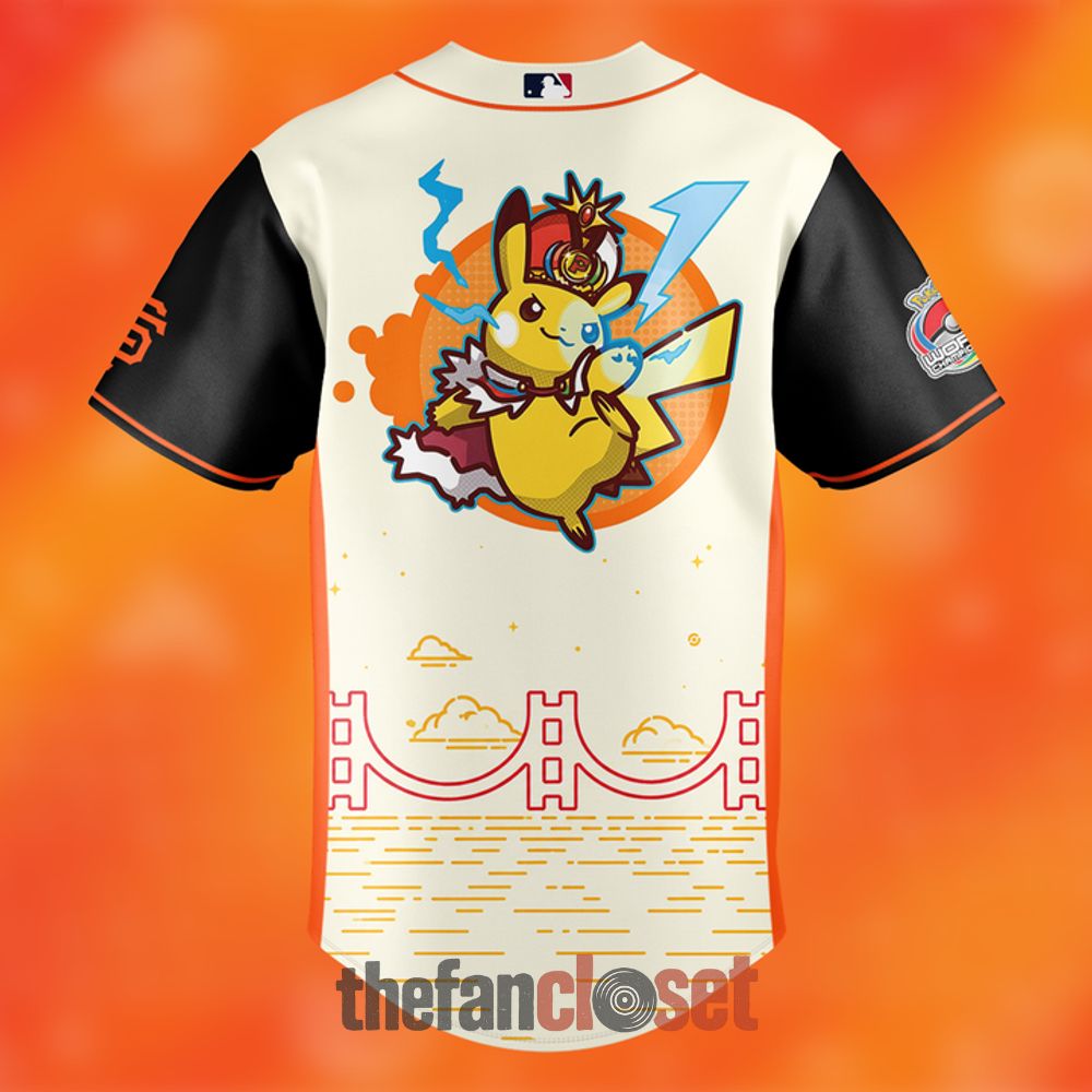 San Francisco Giants Pokémon Worlds Night 2026 Pikachu Commemorative Baseball Jersey San Francisco Giants Pokémon Worlds Night 2026 Pikachu Commemorative Baseball Jersey