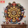 Straw Hat Pirates Anime Personalized Custom Name 3D Acrylic Hanging Wall Clock