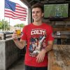 Indianapolis Colts Elvis Presley America 250 Freedom Football Rock n Roll Red 3D Graphic T-Shirt