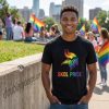 Minnesota Vikings Pride Night 2026 Skol Pride Rainbow Black Graphic T-Shirt