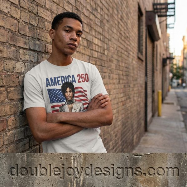 Prince America 250 Years of American Music Signature Patriotic Vintage Graphic T-Shirt
