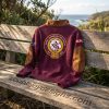 Personalized Manly Warringah Sea Eagles NRL 80th Anniversary Vintage Quarter Zip Ribbed Sweater