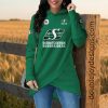 Saskatchewan Roughriders CFL Personalized Green Women's Asymmetric Cross Front Hoodie