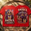 Crown Royal America 250 Years of Freedom Patriotic Whiskey Red 3D Graphic T-Shirt