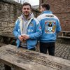 Coventry City FC Personalized Sky Blue Sherpa Lined Half-Zip Winter Fleece Jacket