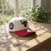 New Era Chicago Bulls 6x Champs Side Patch White Red Gray Undervisor 9Forty A-Frame Snapback Hat