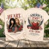 Heart Rock Band America 250th Anniversary 1776-2026 Patriotic Vintage Graphic T-Shirt