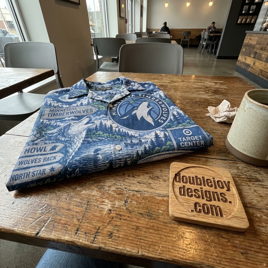 Minnesota Timberwolves Howling Wolf Tropical Print Hawaiian Shirt Minnesota Timberwolves Howling Wolf Tropical Print Hawaiian Shirt