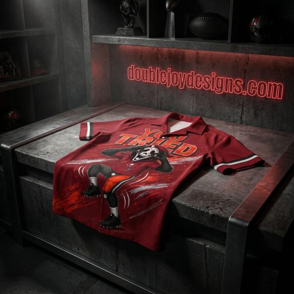 Tampa Bay Buccaneers Ghostface Griddy Dance You Tried Funny Red Game Day Hawaiian Shirt