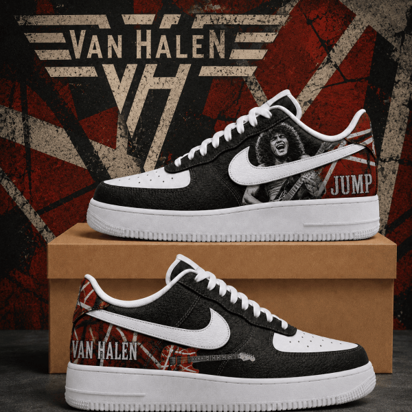 Van Halen Eddie Jump Tribute Rock Band Custom Graphic Printed AF1 Sneakers