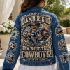 Dallas Cowboys Damn Right Est 1960 Pearl Embellished Bling Denim Jacket