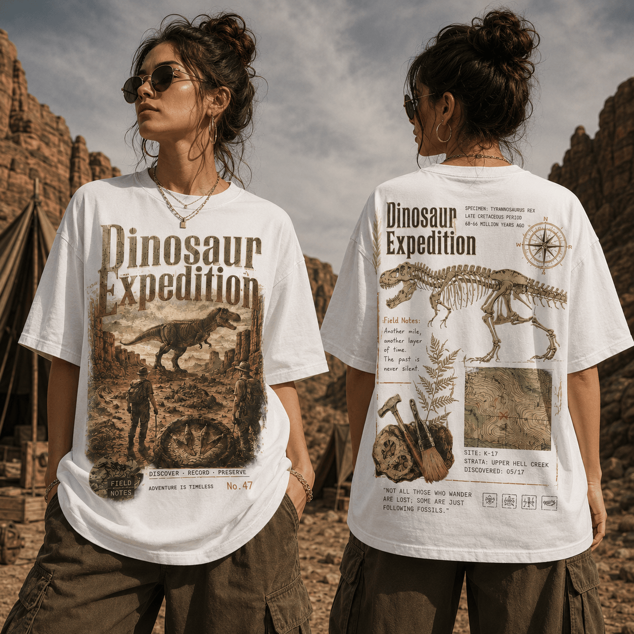 Vintage Dinosaur Expedition T-Rex Fossil Paleontology Retro Aesthetic Oversized Graphic T-Shirt Vintage Dinosaur Expedition T-Rex Fossil Paleontology Retro Aesthetic Oversized Graphic T-Shirt