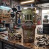 Jeep Wrangler Rubicon Style Rugged 3D Off-Road Army Green Insulated Stainless Steel Handle Tumbler