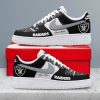 Las Vegas Raiders Personalized Custom Name Premium NFL Black White Air Force 1 Shoes