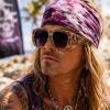 Bret Michaels Salute to Poison Luxury Gold Rhinestone Rock and Roll Unisex Sunglasses