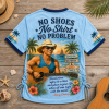 Kenny Chesney No Shoes Nation No Shoes No Shirt No Problem Tropical Beach Women's Lace-Up Jersey Shirt
