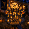 West Virginia Mountaineers Halloween Spooky Skeletons LED Outdoor Solar Garden Light