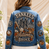 New York Yankees Autumn in the Bronx Embellished Pearl Denim Jacket