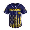 Personalized Los Angeles Rams Breast Cancer Awareness Faith Over Fear Custom Name Baseball Jersey