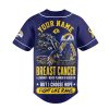 Personalized Los Angeles Rams Breast Cancer Awareness Faith Over Fear Custom Name Baseball Jersey