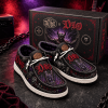 Premium Dio Heavy Metal Band Tribute Custom Graphic Black Canvas Slip-On Loafer Shoes