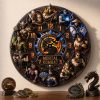 Mortal Kombat Retro Fighting Game Characters Gamer Room Decor Personalized Gift Acrylic Hanging Wall Clock