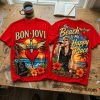 Bon Jovi The Beach Is My Happy Place Red Sunset Tropical Graphic T-Shirt