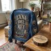 Lana Del Rey Vintage Graphic Cherry West Coast Retro Blue Denim Jacket