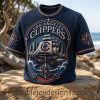 Los Angeles Clippers Clipper Nation Premium 3D Embossed Graphic T-Shirt